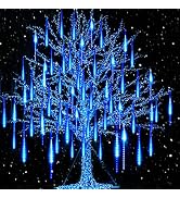 Meteor Shower Outdoor Lights, 16 Inches 10 Tubes 360 LED Snowfall, Waterproof Christmas Icicle, H...