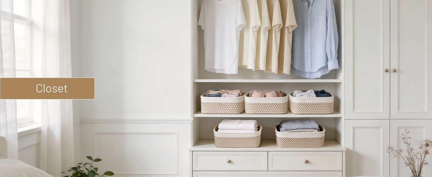 baskets for closet organization