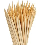 HANSGO Natural Bamboo Skewers, 8 Inch Wooden Skewers Barbecue Sticks for Appetiser, Fruit, Cockta...