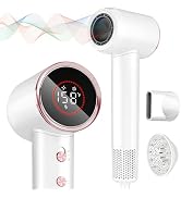 Hair Dryer, 160000 RPM Professional High Speed Ionic Blow Dryer 200 Million Negative Ions & Heat-...