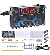 DIY Soldering Project Kit, Binary to Decimal Conversion Soldering Practice Kit with LED Light & D...