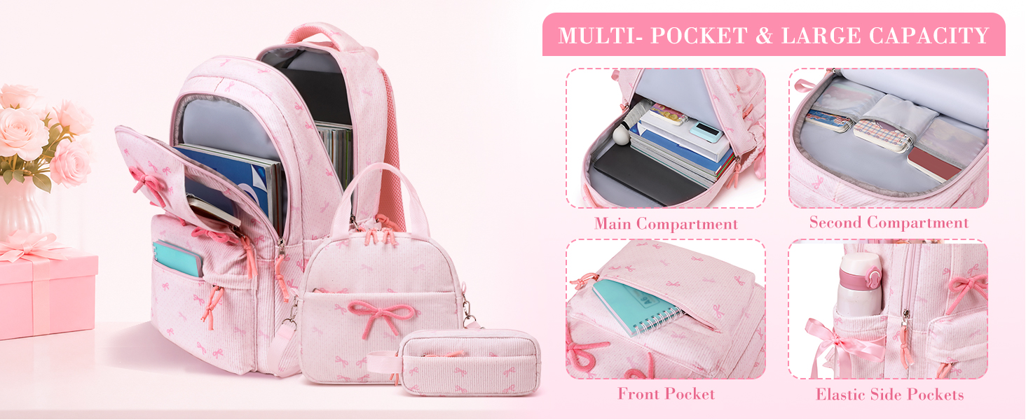 bow backpack for girls