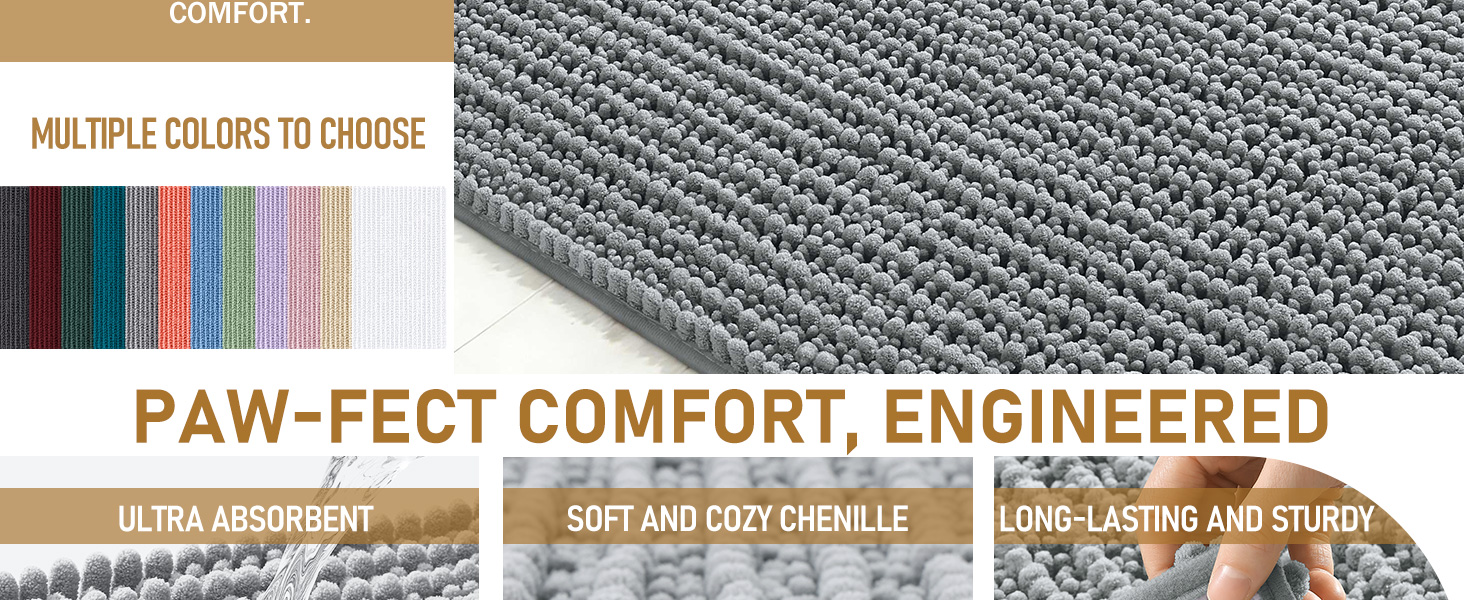 OLANLY Chenille Mud Mat