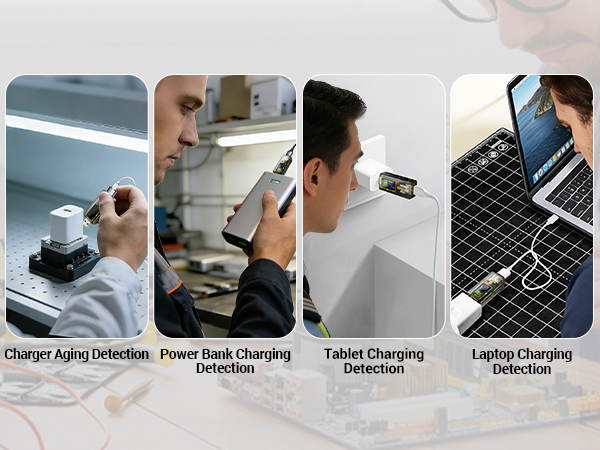 USB tester for USB-C devices like chargers, power banks and laptops