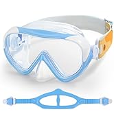 Kids Swim Mask - Ultimate 180° Kids Swim Goggles Anti-Fog Child Diving Mask Leak-Proof Kids Goggl...