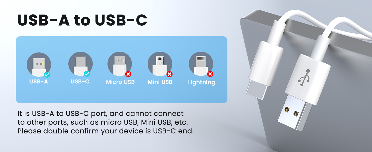 USB-A TO USB-C Please check before ordering