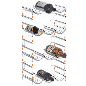 wine bottle holder Stackable water bottle organizer