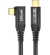 USB C to USB C Data Cable 8K@60HZ 40Gbps 240W Right Angle 4FT, USB 4 Video Cable Compatible with ...