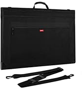 Nicpro Light Weight Art Portfolio Bag, 20x26" Black Art Canvas Portfolio Case with Detachable Sho...