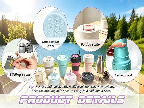 Foldable silicone cup