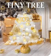 XmasExp Mini Christmas Tree White Christmas Tree Artificial Christmas Tree Small Christmas Tree w...