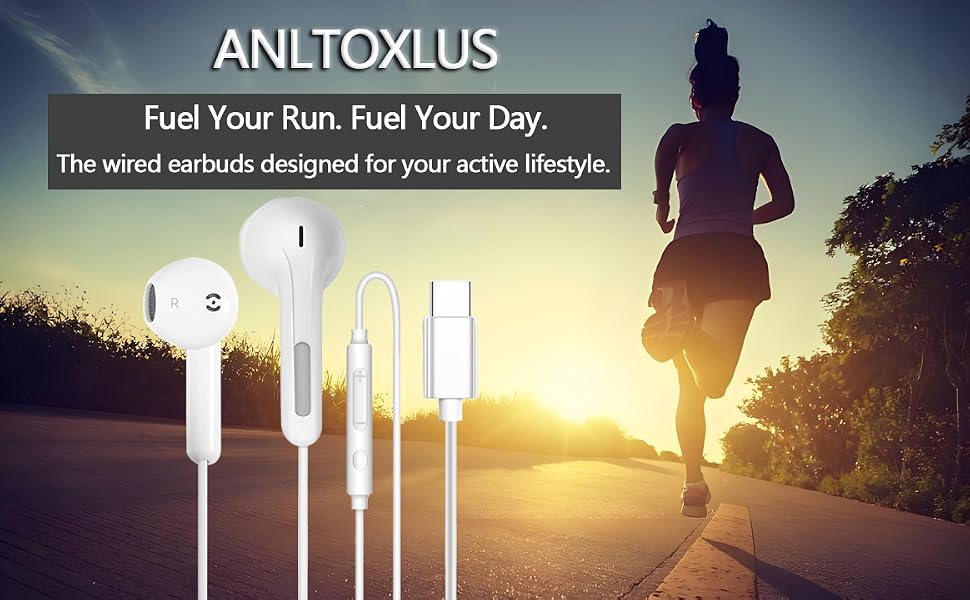 USB C Headphones for iPhone 16 15 Pro Max USB C Wired Earbuds Type C Earphones Wired for Samsung