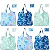 RUIPBOTE 12 Pack Foldable Reusable Bags, Machine Washable Reusable Shopping Bags for Grocery, Tra...