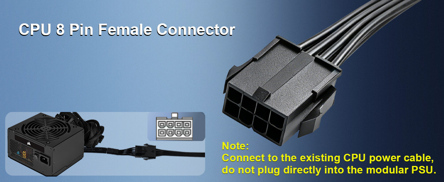 CPU 8(4+4) Pin Extension Power Adapter