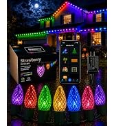 Aoycocr 99FT 150 LEDs Smart RGB C9 Christmas String Lights Outdoor | App Control, 125 Modes, Colo...