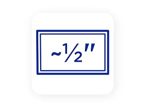 ~1/2-inch (12mm) wide label tape icon