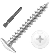 #8 x 2 (60 PCS) Modified Truss Head Wood Screws, Phillips Drive Quick Metal Self Tapping Screws, ...