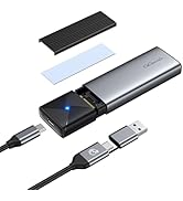 GiGimundo M.2 NVMe SATA SSD Enclosure, UASP Trim, 10Gbps NVMe, 6Gbps SATA, Tool-Free USB 3.2 Type...