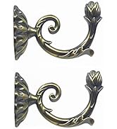 Ailejia 1Pair Curtain Holdbacks Metal Wall Mounted Curtain Tiebacks Solid Color Simplicity Europe...