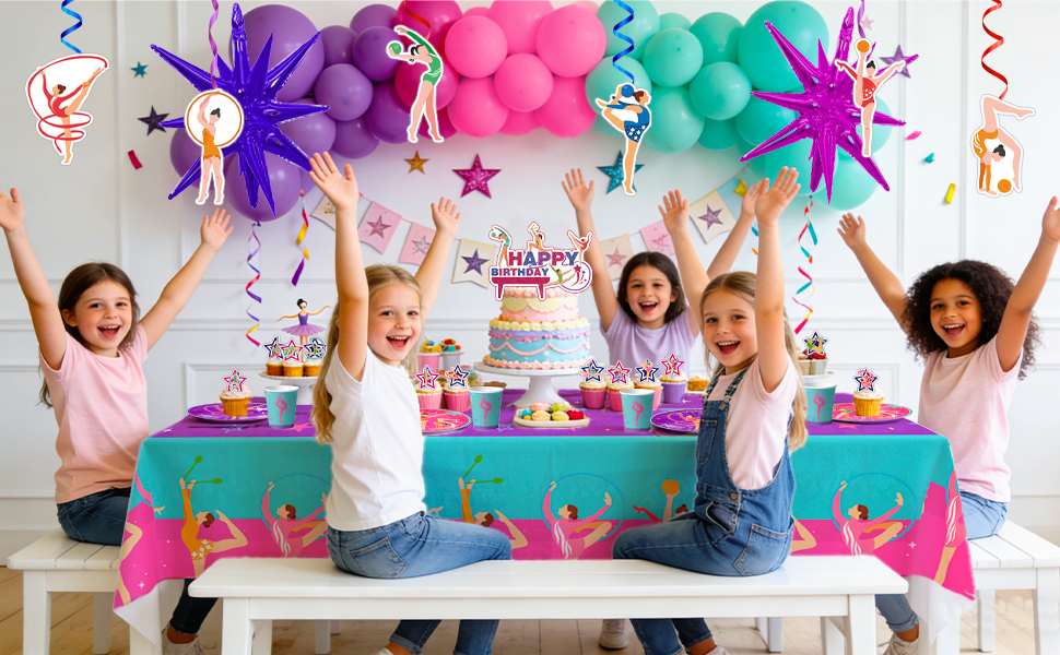 gymnastics party decorations