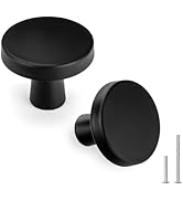 goldenwarm 5 Pack Matte Black Cabinet Knobs for Kitchen Hardware Handles Round Dresser Drawer Kno...