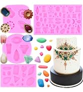 ZiXiang Gems Silicone Molds Diamond Fondant Mold Pearl Diamond Brooch Chocolate Mold for Cake Dec...
