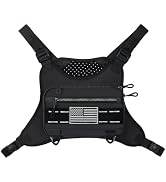 Sports Chest Bag For Men Women, Running Vest Bag With Built,Phone Holder For Workouts&Ski&Cycling...