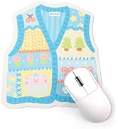 Cute Mouse Pad, Funny Knitted Sweater Pattern Mousepads, 9"X8" Soft Non-Slip Blue Mouse Pad for D...