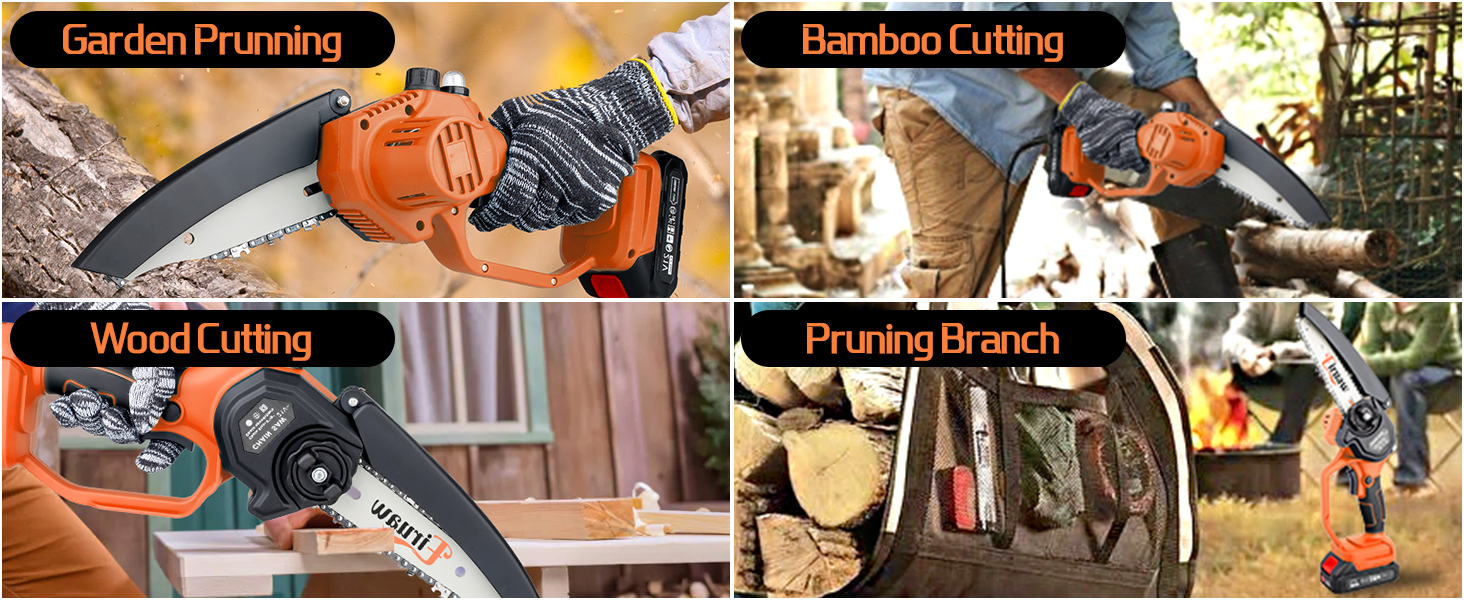 pruning saws for tree trimming small chain saw battery powered hand chain saw portable chainsaw
