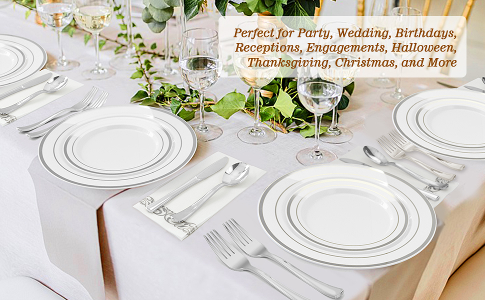 silver plastic forks