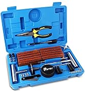 Tire Repair Kit, 99Pcs Car Tyre Repair Set, PTSTEL Heavy Duty Flat Puncture Patch Tool Set Univer...