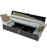 BeHappy 115Pcs Cobalt Drill Bit Set, M35 HSS, 135 Degree Tip, Twist Jobber Length for Hardened Me...