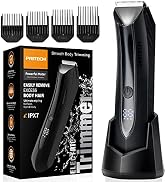 PRITECH Electric Body Hair Trimmer - Waterproof Mens Groin Hair Trimmer Ball Shaver USB Recharge ...