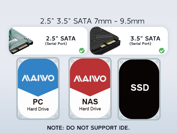 external hard drive enclosure sata to usb 3.5 2.5 hdd enclosure drive bay WD RED BLUE PRO NAS