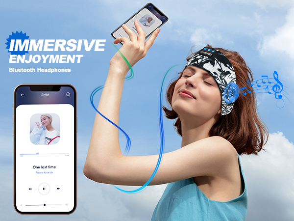 Sleep Mask with Bluetooth Headphones