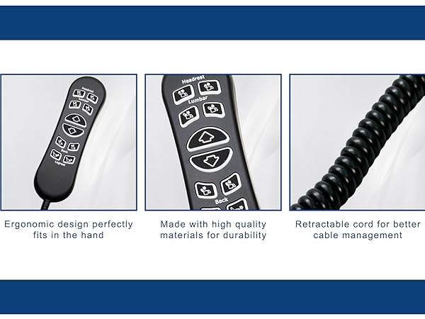 Ergonomic Design fits your hand. Made with high quality materials. Includes a retractable cord.