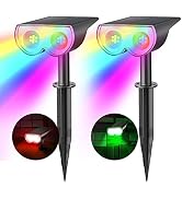 Consciot Solar Spot Lights Outdoor, Halloween Decorations 16 LEDs IP67 Waterproof Color Changing ...