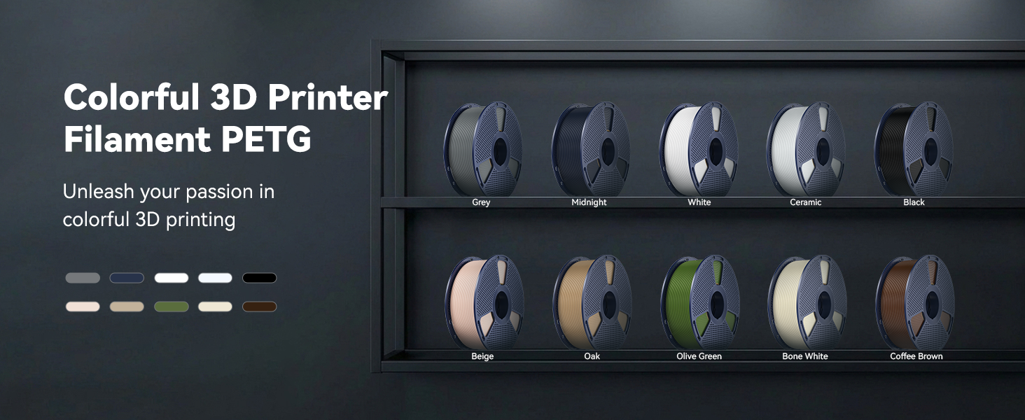 SUNLU 3D Printer Filament 3D Printing Filament 3D Printer Filament 3D PETG Filament 1.75mm