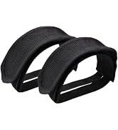 2 Pcs Black Beam Strap Pedal Straps Cycling Kids Bike Foot Pedal Straps Toe Clips Straps Tape for...