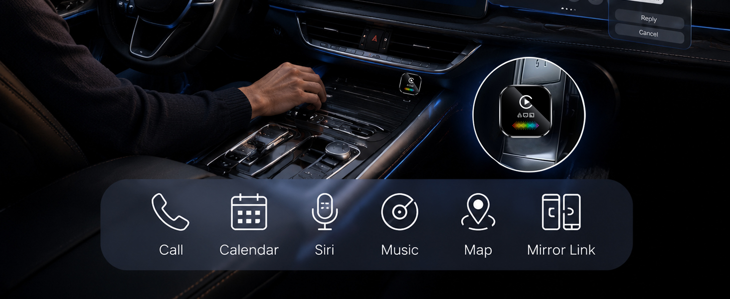 5s auto connect carplay dongle plug and play wireless apple carplay activator