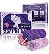 SPMKTBOZAI African Net Sponge Authentic, 3 Pieces African Exfoliating Sponge Real African Net, Sh...