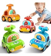 iPlay, iLearn Press to Go Dinosaur Car Toys for Toddlers 1-3, Baby Play Race Vehicle Set, Infant ...