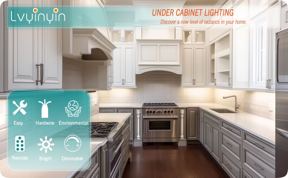 hardwired under cabinet lighting puck light kit counter closet display case bookcase dimmable