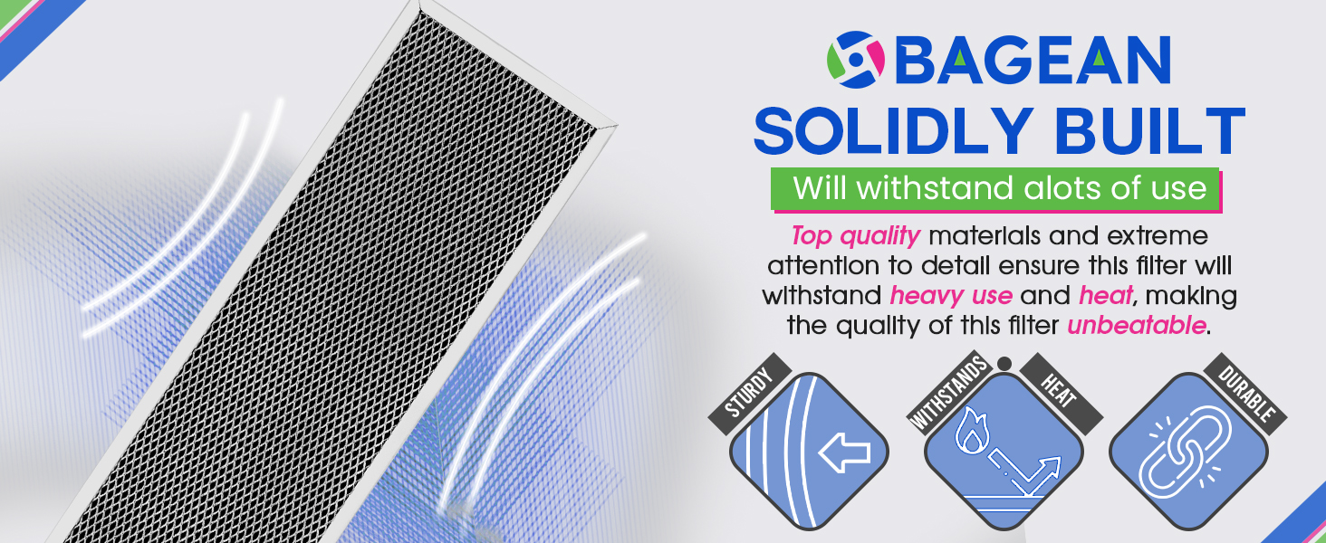 A Broan range hood filter displayed on a nice background