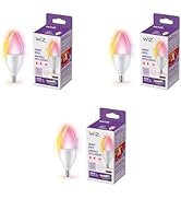 WiZ Connected 40W B12 LED Smart Light Bulbs - Connects to Your Wi-Fi - E12 Smart Bulb - Control w...