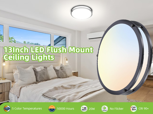 Flush Mount LED Ceiling Light Fixture