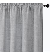 Aiyufeng Grey Curtains for Bedroom 63 Inch Length 2 Panels Set,Faux Linen Textured Fabric Window ...