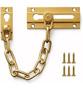 Security Door Chain Guard Solid Brass, Heavy-Duty Home Security, Sturdy and Rust-Resistant Brass ...