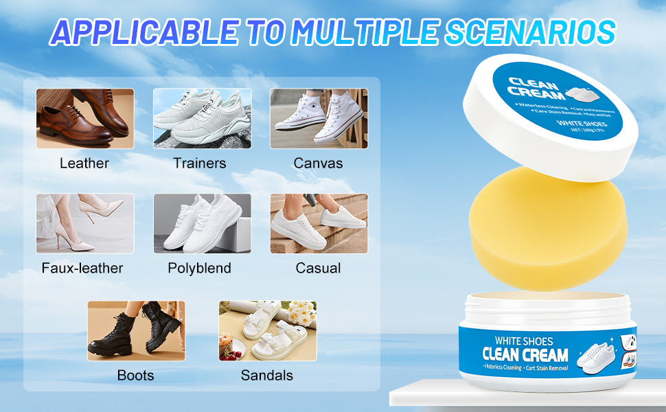 2PCS White Shoe Cleaner Cream