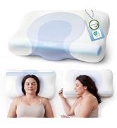 Bedsure Cervical Neck Pillow - Memory Foam Pillows for Ergonomic Orthopedic Pillow for Neck Pain ...